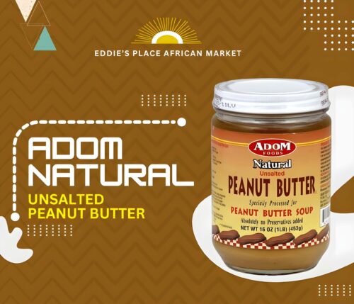 Adom Natural Unsalted Peanut Butter